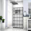 Porte de douche fixe noire matte l 38 po x H 72 po - panneau simple, transformateur pour salle de bain dans un élément moderne et élégant