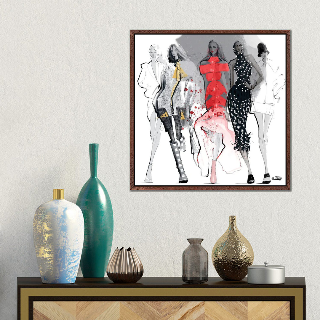 Fashion Week von Marina Ernst - Galerie-verpackte Leinwand Giclée auf Leinwand