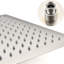Système de pomme de douche à pluie de 12 po - Fixation murale, finition nickel brossé, laiton, buse autonettoyante, compatible avec la norme American Nickel