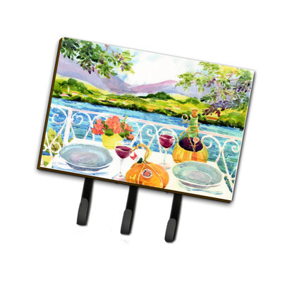 Metal Wall Organizer with Key Hooks