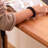 Brown+Black Rectangular Solid Wood desk-2014909457