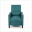 Fauteuil inclinable avec accoudoirs cloutés Fauteuil Mid-Century à poches latérales | Bleu sarcelle | Tissu-133945897