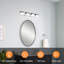  Barre d'éclairage de salle de bain 4 lumières à DEL à intensité variable, chrome moderne-915165878-915165879