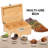 Stash Box With Rolling Tray, Smell Proof Large Bamboo Storage Box With Lock, Decorative Box Set Includes Glass Jars & Grinder