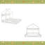 Lit plateforme en bois pour lit simple, deux lits partagés avec tablettes et garde-corps
