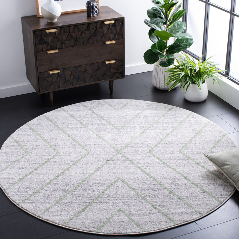 Janes Performance Geometric Rug, Round 6'