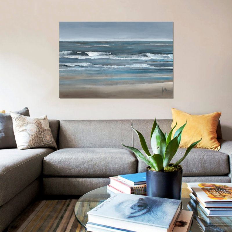 «Waves II», impression sur toile, H 12 po x l 18 po x P 1,5 po, Pas de tapis, Toile tendue