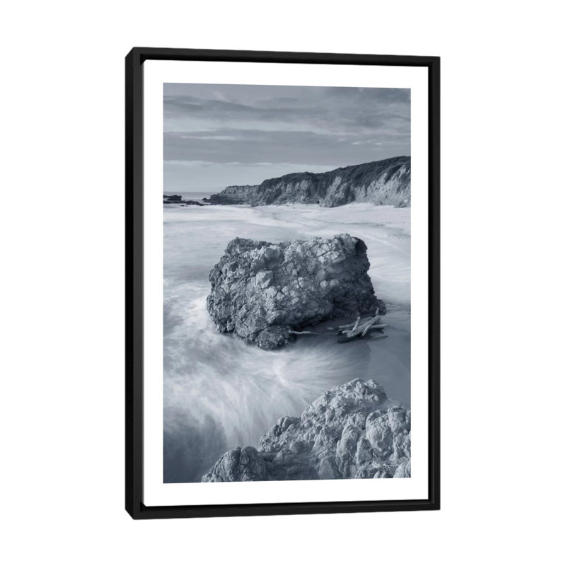 « california coast, no border », reproduction d’impression sur toile, H 26 po x l 18 po x P 1,5 po, Toile avec cadre noir