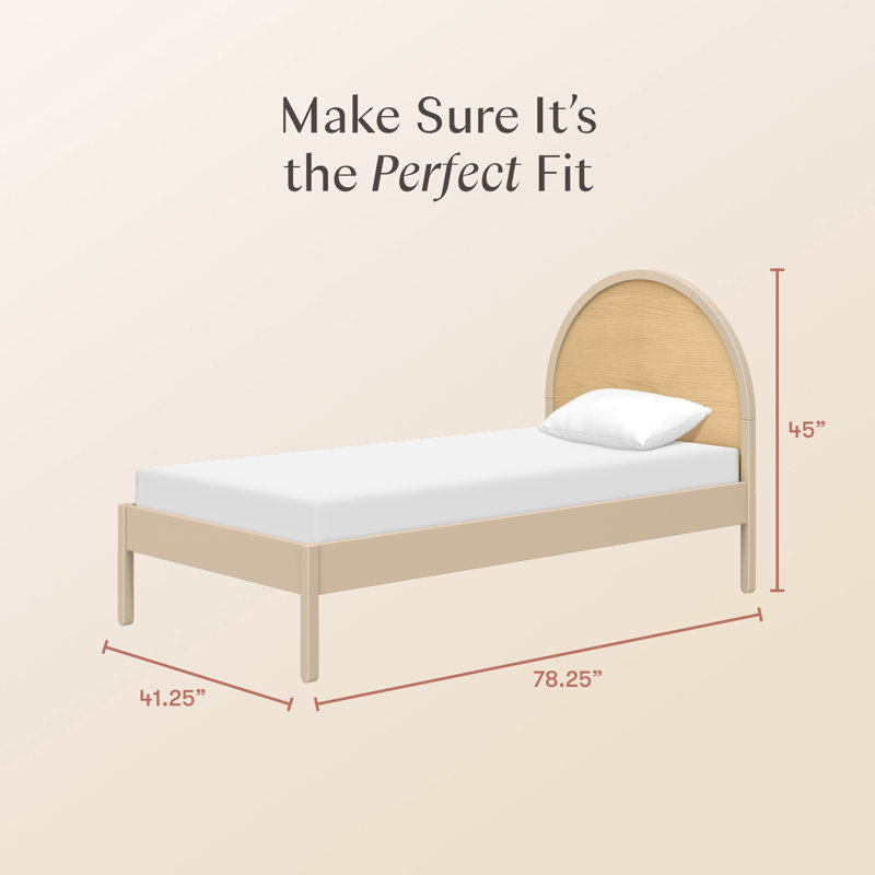 Moab Full Bed, Twin, Taupe/Ash