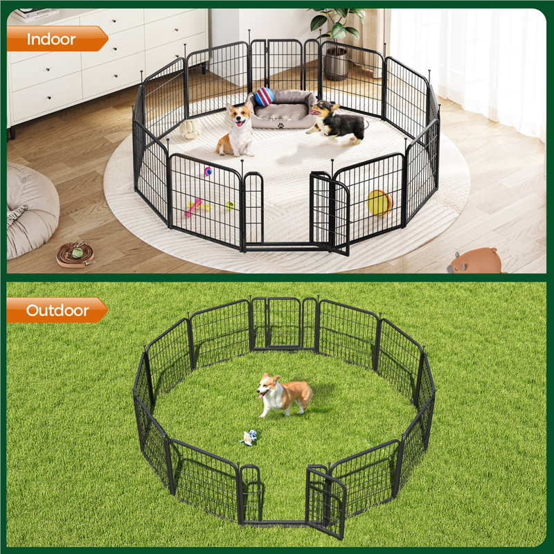 Panel Metal Exercise Pen With Door, 60cm x 60cm