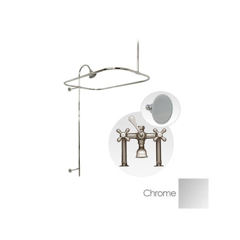 2 Handle Deck Clawfoot Tub Faucet, Chrome