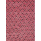 Atlas Wool Geometric Area Rug in Red/Black