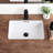 19.8" X 13.7" Undermount Bathroom Sink White Ceramic Rectangular Bathroom Sink Modern Vanity Sink With Overflow
