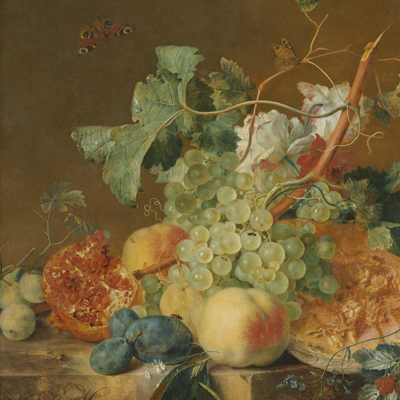 Still Life With Fruits Print by Jan Van Huysum