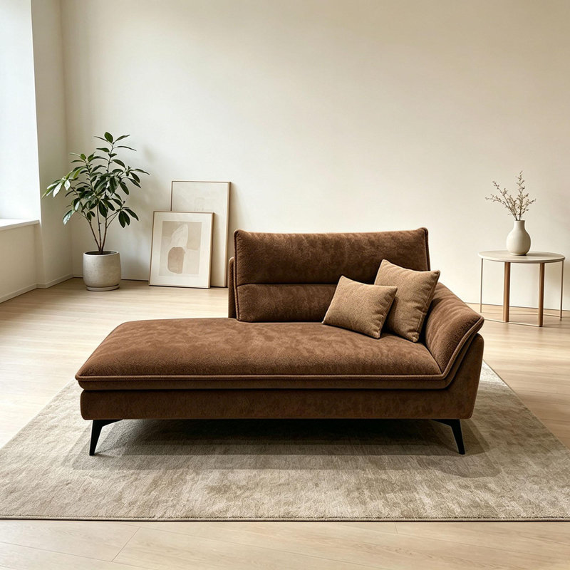 Chaise longue de loisirs en tissu de style rétro