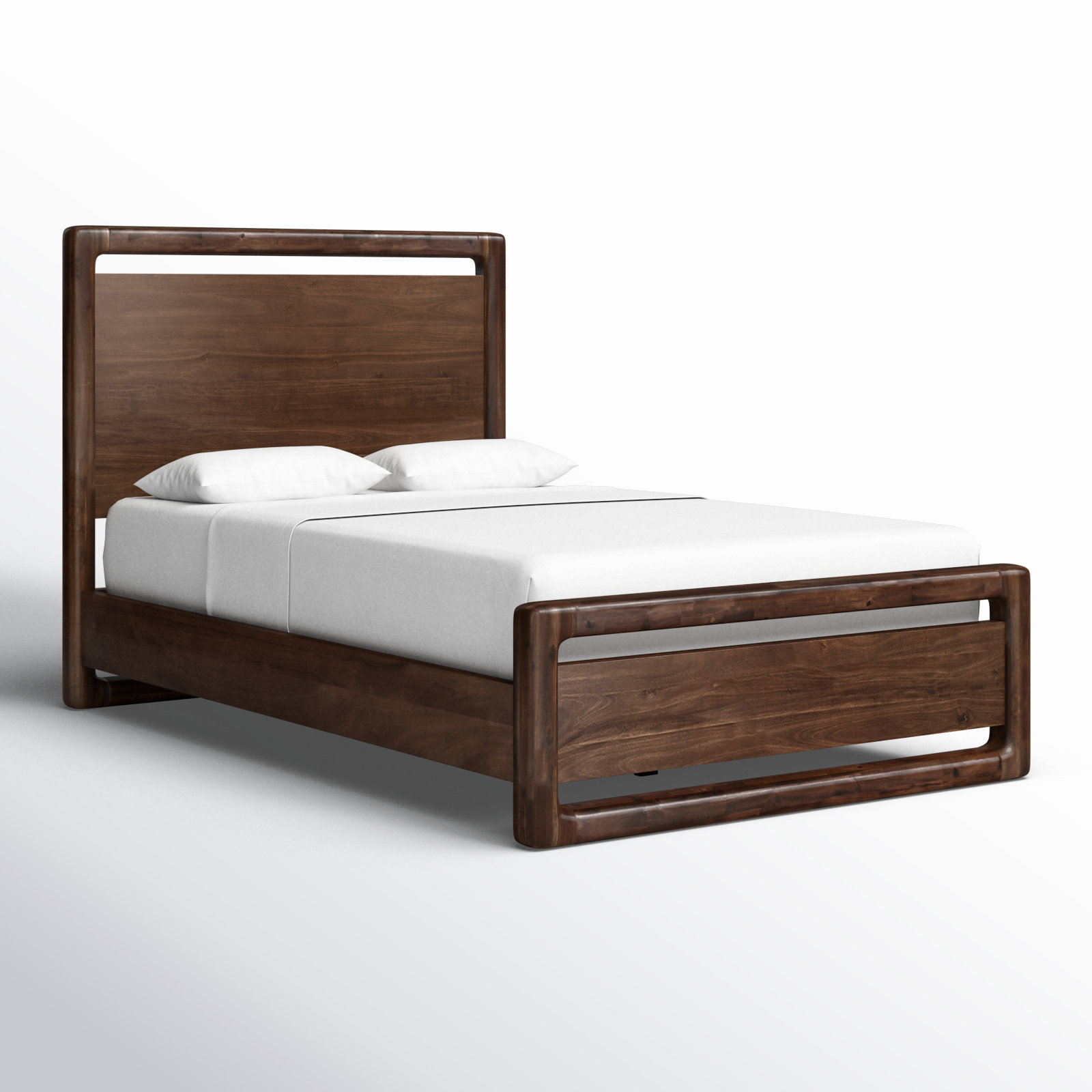 Rosy Solid Wood Bed, Full