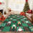 Washable Area Rug 8x10 Modern Ultra Soft Bedroom Rug with Non Slip Backing, Non Shedding Stain Resistant Carpet, Christmas Checkered Low Pile Portable Floor Cover for Living Room, Green-580581477-574677070