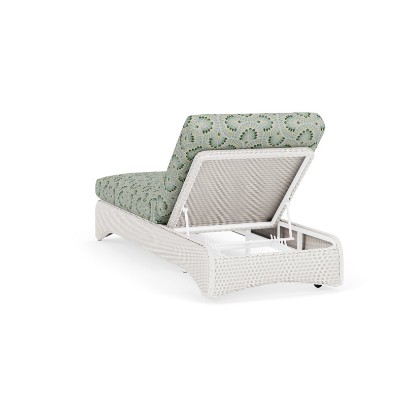 Loom Outdoor Chaise Lounge, Plume Spring, Hickory