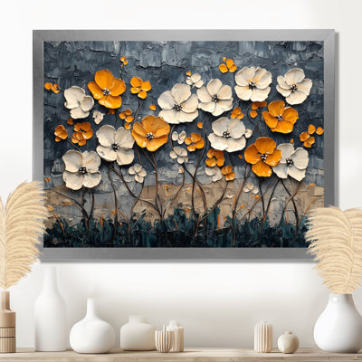 «Desert Blossom Of Pansies In Winter I», reproduction d'art sur toile encadrée