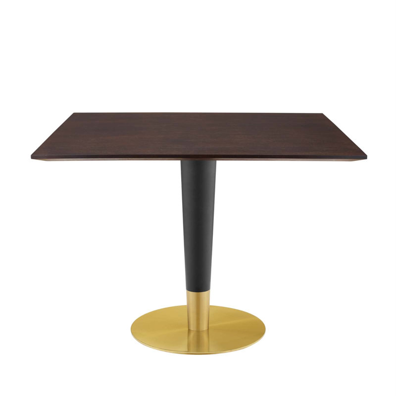 Table de salle à manger Zinque, l 39,5 po x L 39,5 po, Noyer cerise