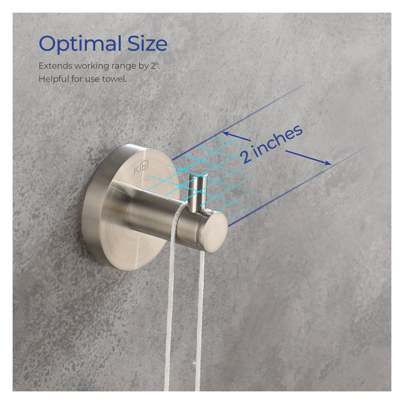 Wall Mounted Robe Hook, Brush Nickel