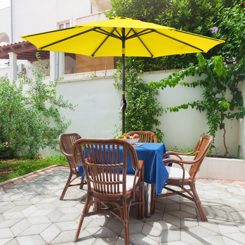 Parasol de marché 108 po Doraline, H 92,5 po x l 108 po x P 108 po, Gris anthracite