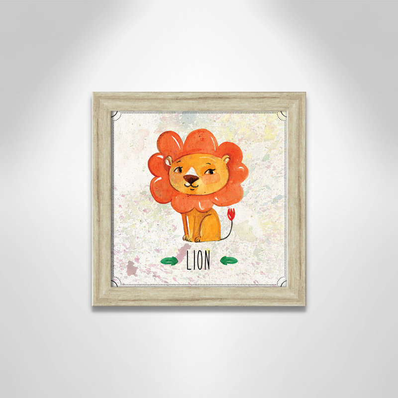 Impression sur papier Jungle Day 1 ', Cadre plat beige, H 12 po x l 12 po x P 0,6 po