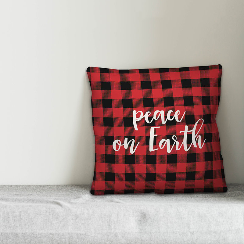 Plaid Reversible Throw Pillow, Throw Pillow