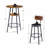 3-Piece Bar Table Set for 2, 2-Tier Round Bistro Dining Table & PU Stools, Counter Height Table-110476221-110476219