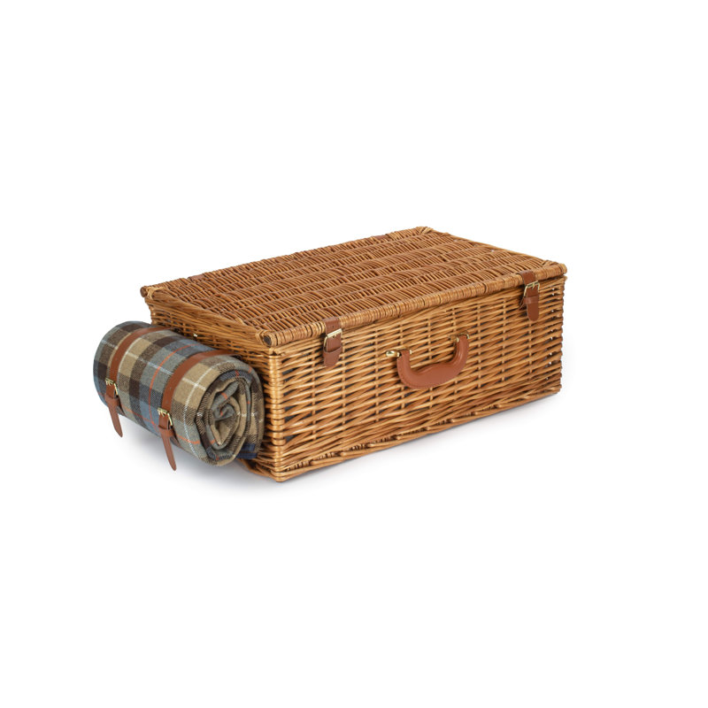 4 Person Wicker Deluxe Ravenstor Fitted Picnic Hamper