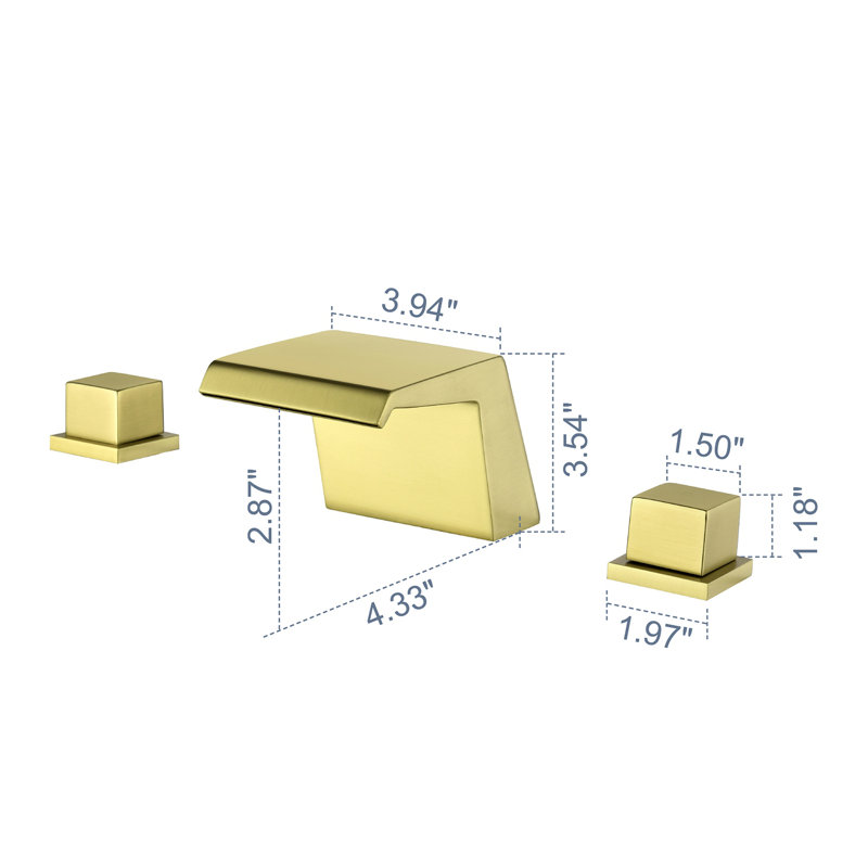 Mounting / Installation Required Bathroom Faucet, Brushed Gold
