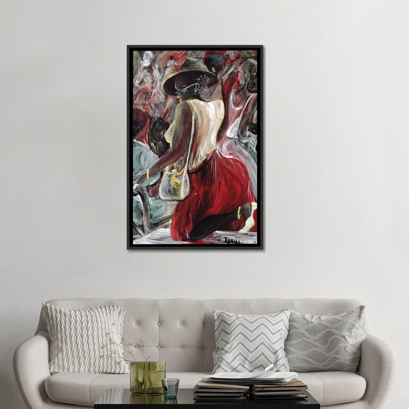 «Profilage», reproduction sur toile, H 26 po x l 18 po x P 1,5 po, Toile avec cadre noir, Pas de tapis