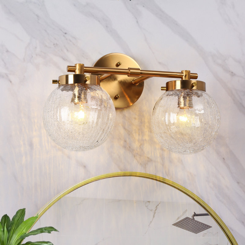 Ronson 2 - Light Dimmable Cracked Bathroom Vanity Light