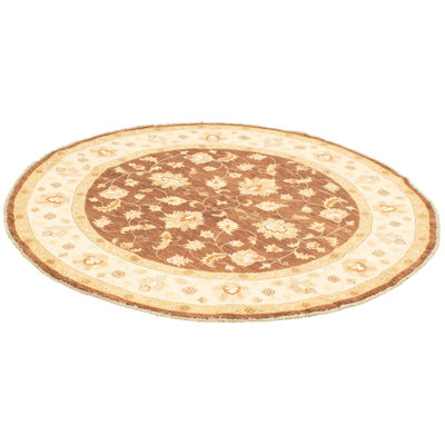 Joannes One-of-a-Kind 6'7" 2010s Round Wool Area Rug in
