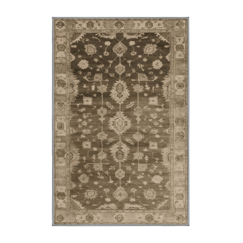 Tapis gris lavable à la machine, Rectangle 2 pi x 3 pi