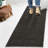 Bertraut Classic Solid Low-Pile Machine-Washable Dark Gray Rug-249134672