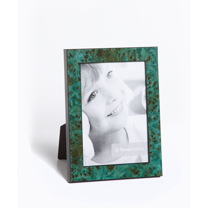 Cadre photo Burlwood, 5" x 5", Bleu ciel
