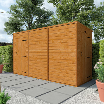 TigerFlex® Modular Buildings Solid Wood Shiplap Pent Garden Shed