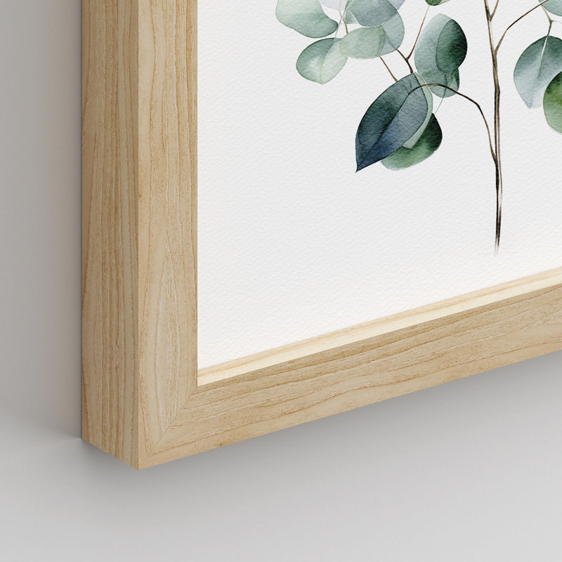 " Green Leaves Plants " 4 - Pieces, 16" H x 12" W, Natural