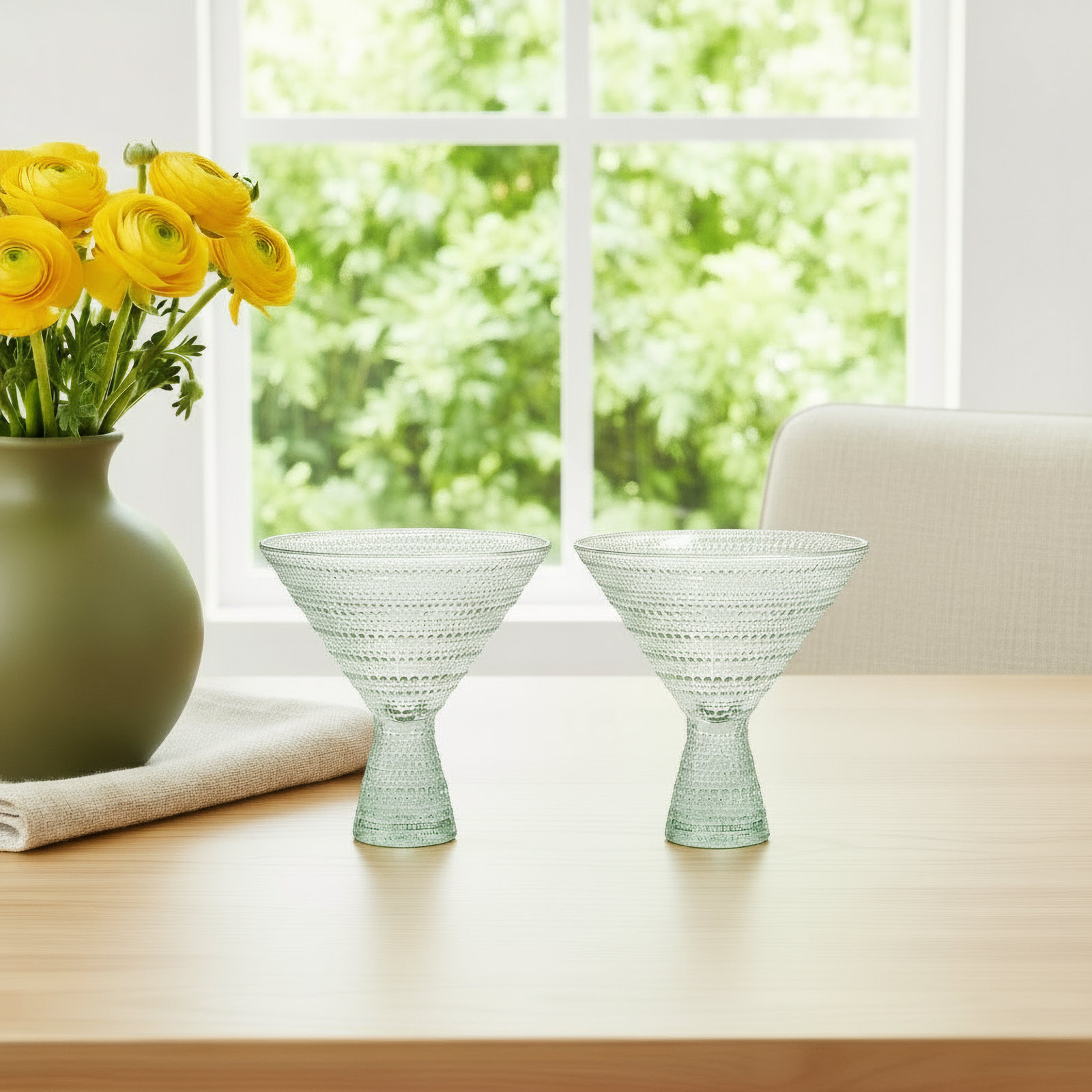 Jupiter Martini Glass, Sage