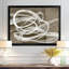 «White Grey Abstract Modern Brush Swirl», formes abstraites encadrées, art mural moderne sur toile blanche-722132100-722132119-722132124
