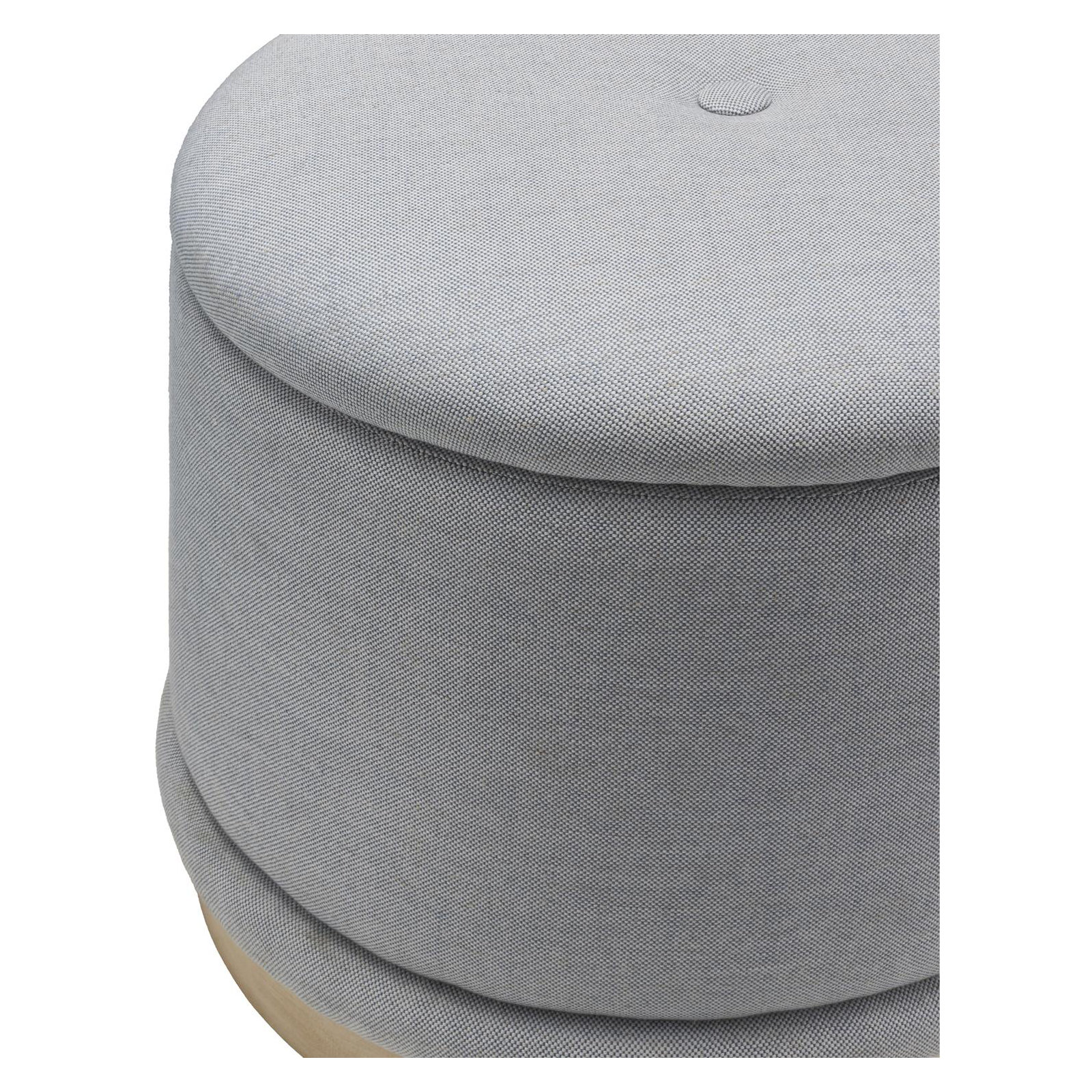 Nellya 20" Storage Ottoman, Gray Polyester/Linen