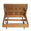 Salon d'extérieur réglable en bois d'acacia rustique pour patio