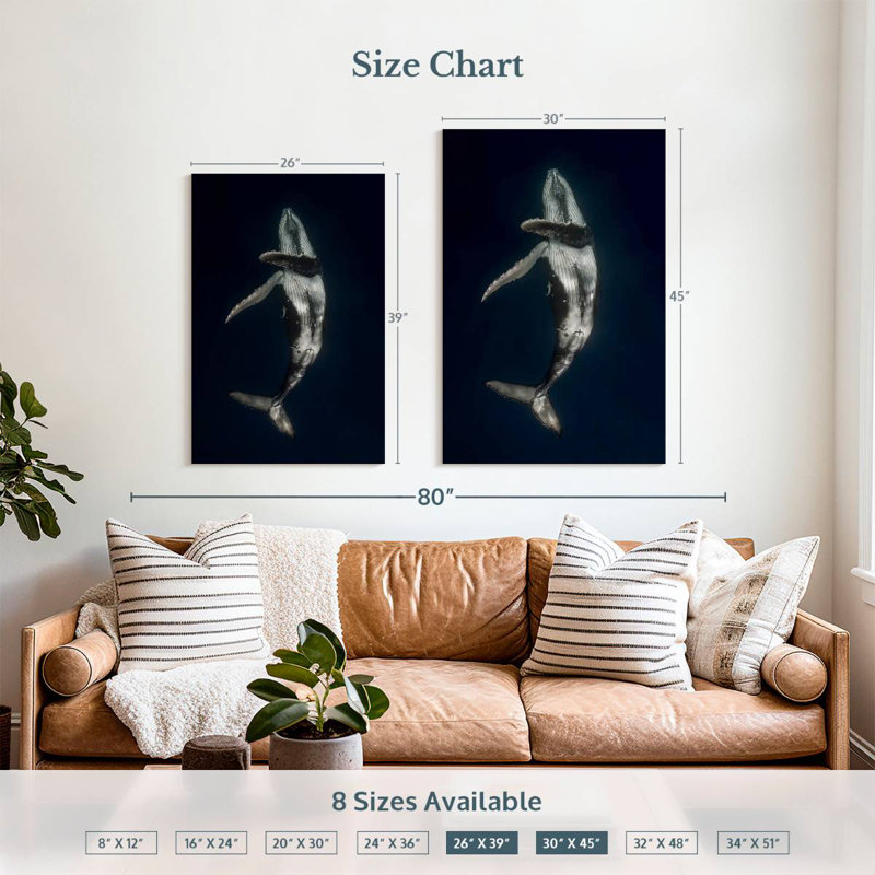 Brampt Dancing Humpback Whale, 39" H x 26" W
