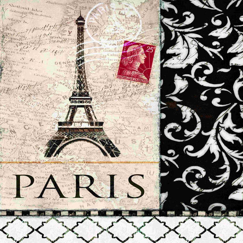 Scène de Paris 5, H 12 po x l 12 po