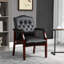 Fauteuil capitonné en similicuir de l 26,57 po
