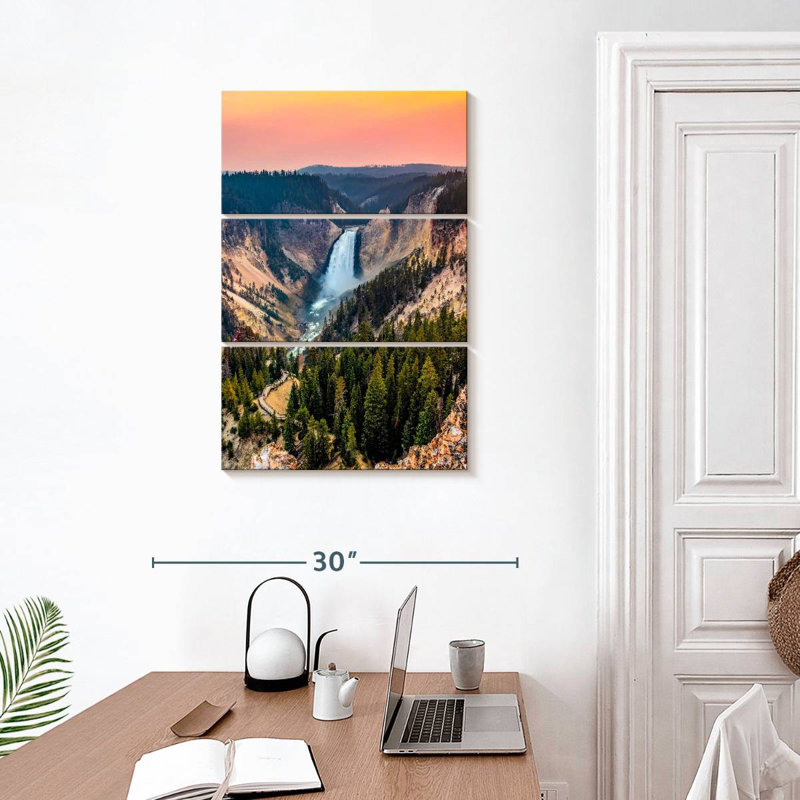 Yellowstone National Park Falls, H 32" x l 20"