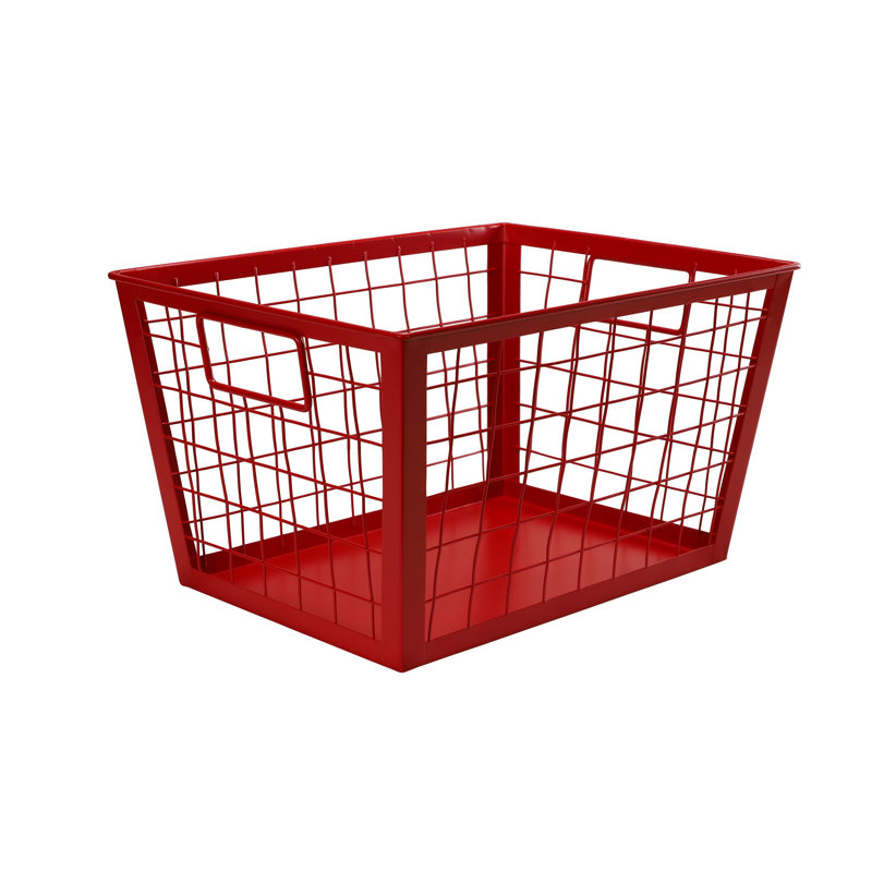Gracie Oaks Decorative Basket, Red