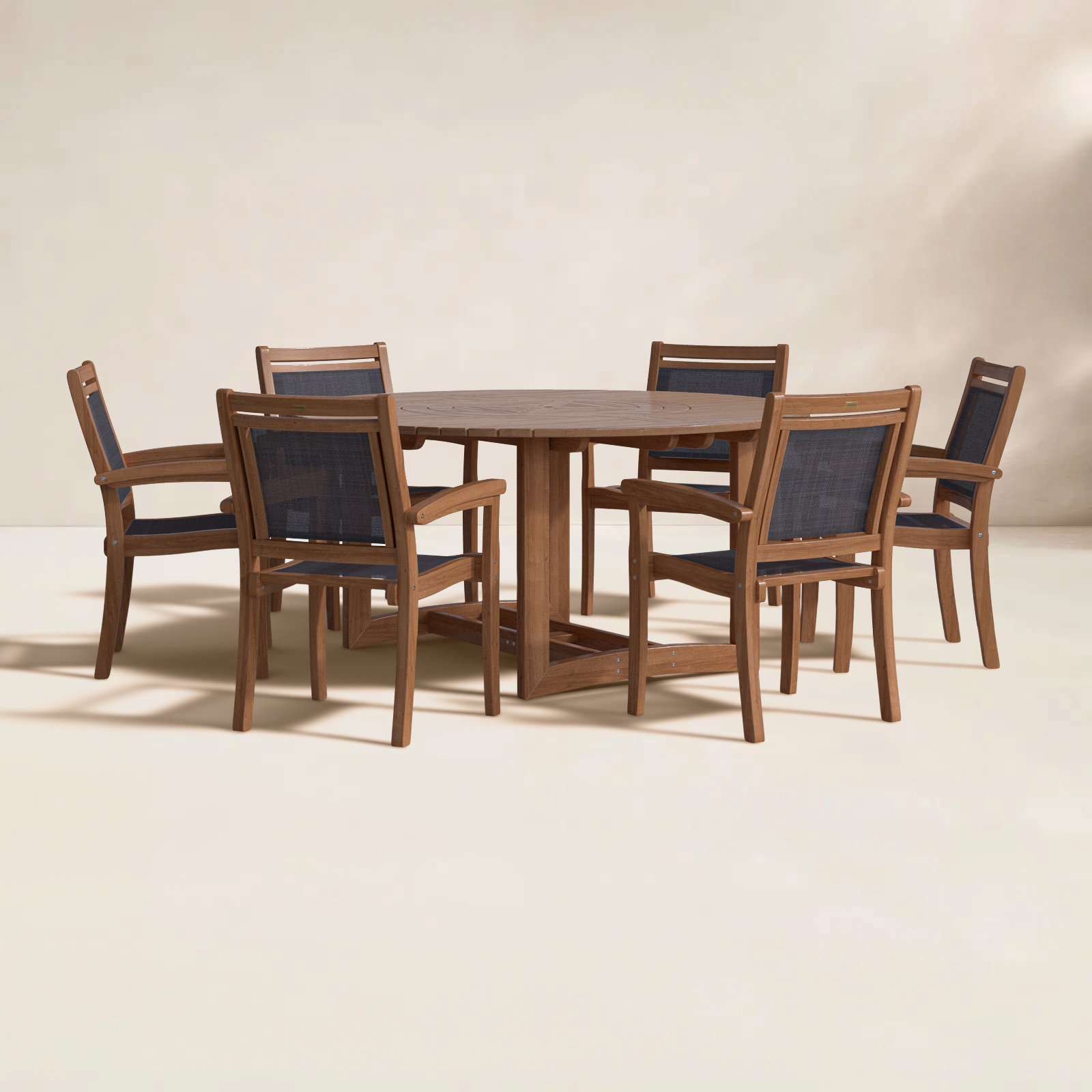 Fleur 63" Eucalyptus Patio Dining Set