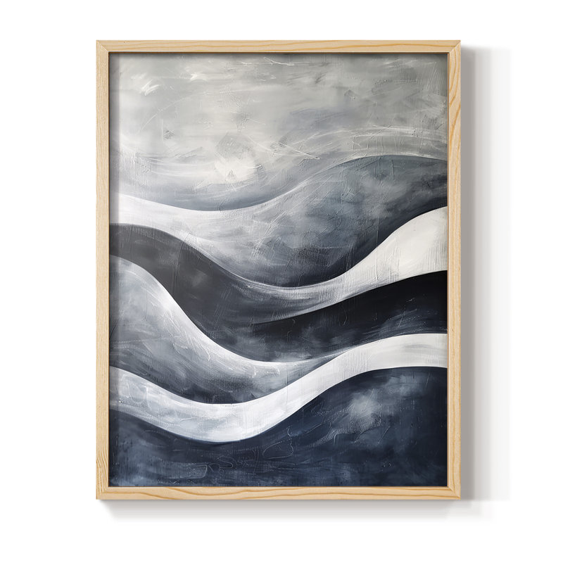 ABSTRACT Series CDL XXVI, reproduction encadrée - bois massif, H 21 po x l 17 po
